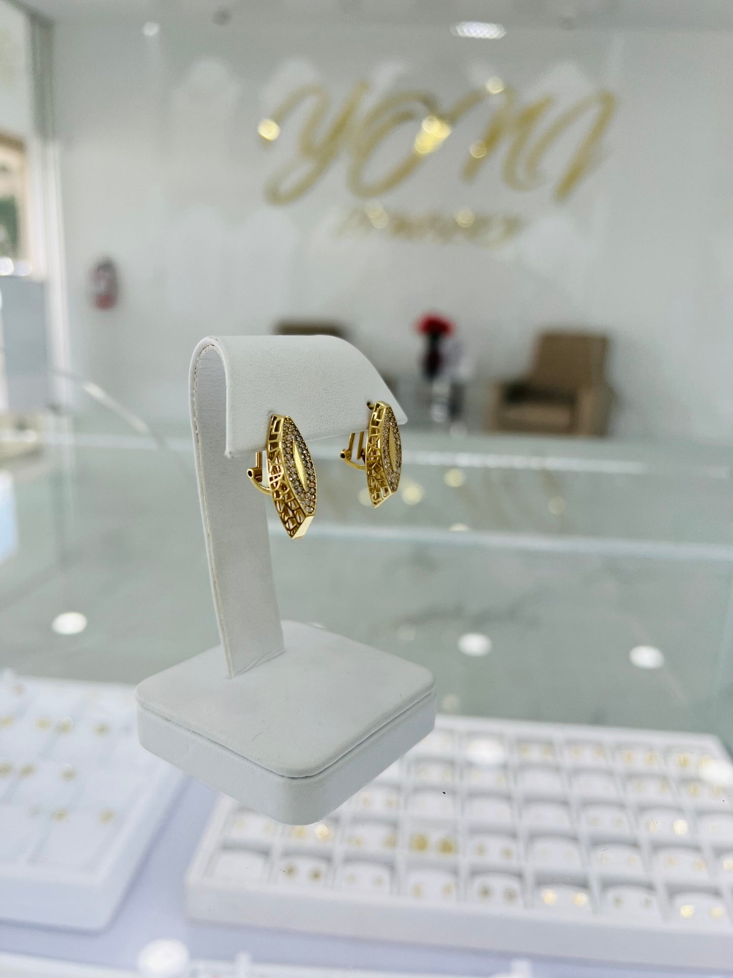 Aretes De Omega 14K