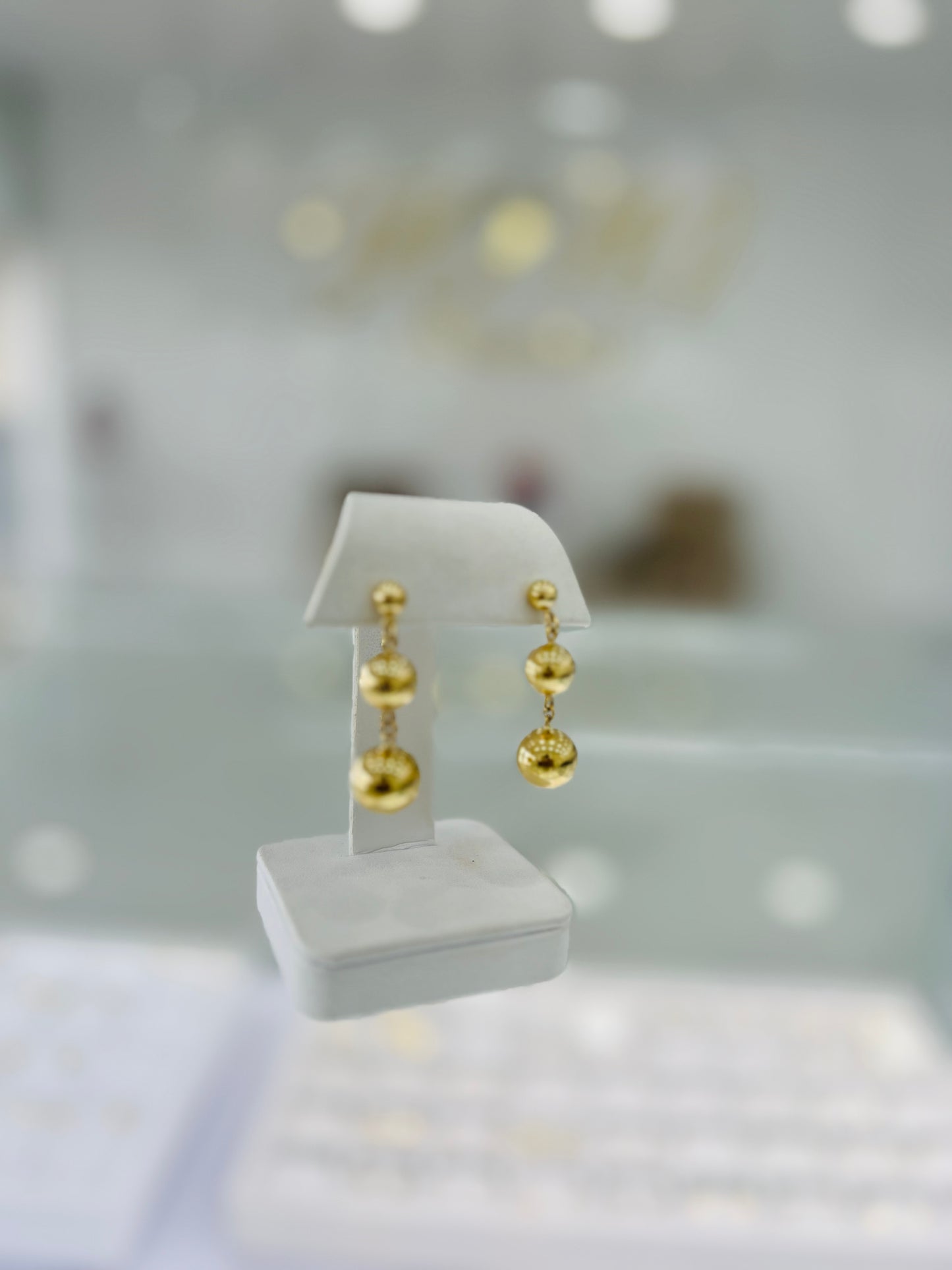 Aretes De Bolas 14K