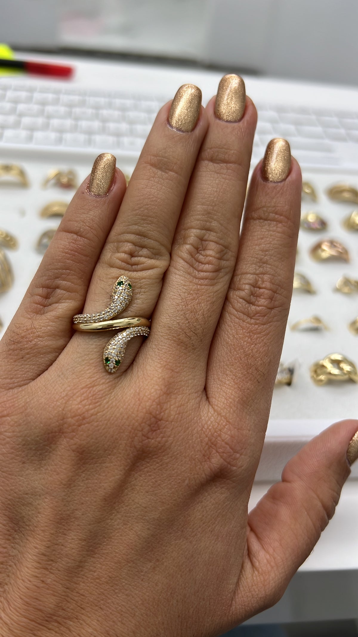 Anillo De Serpiente 14k