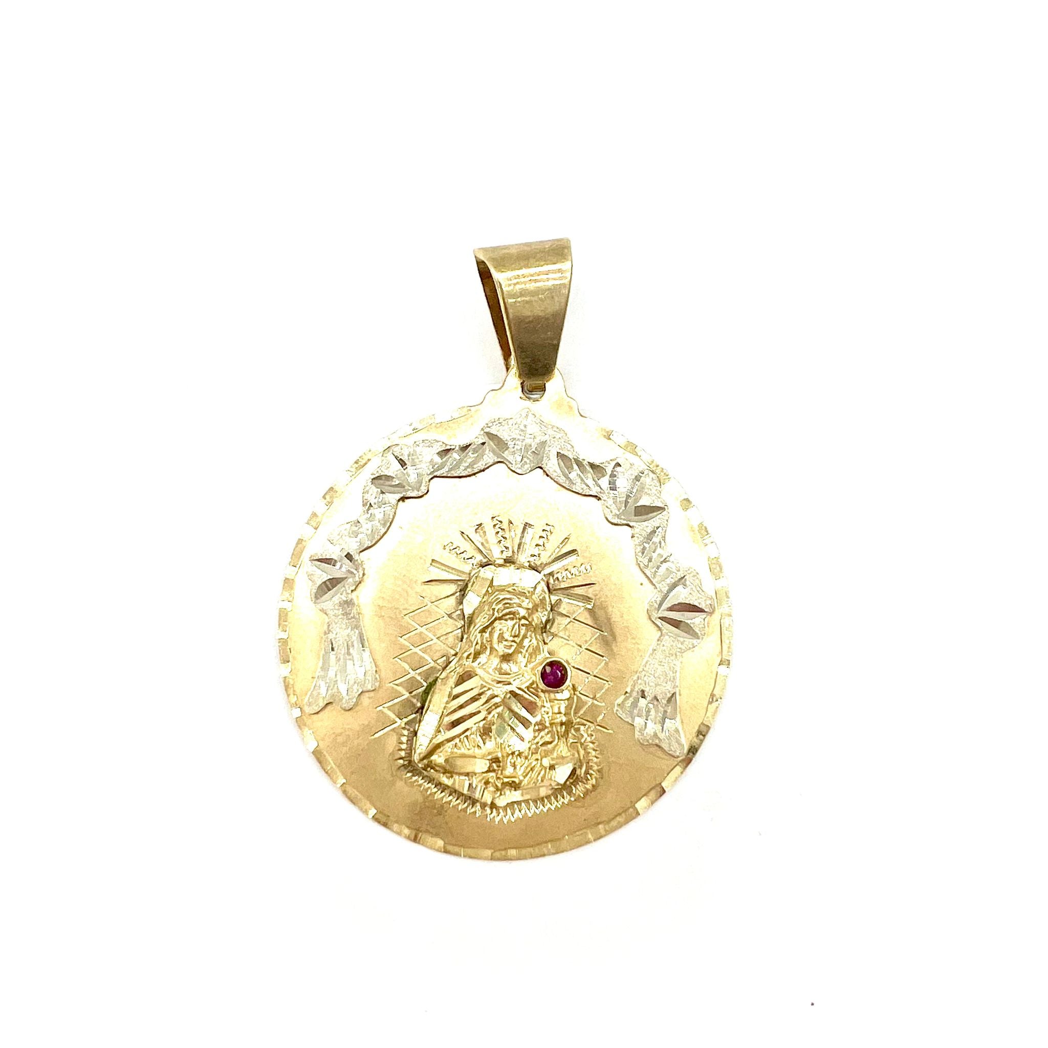 Medalla de la Virgen de la Santa Barbara Oro 10K – Yoni Jewelry