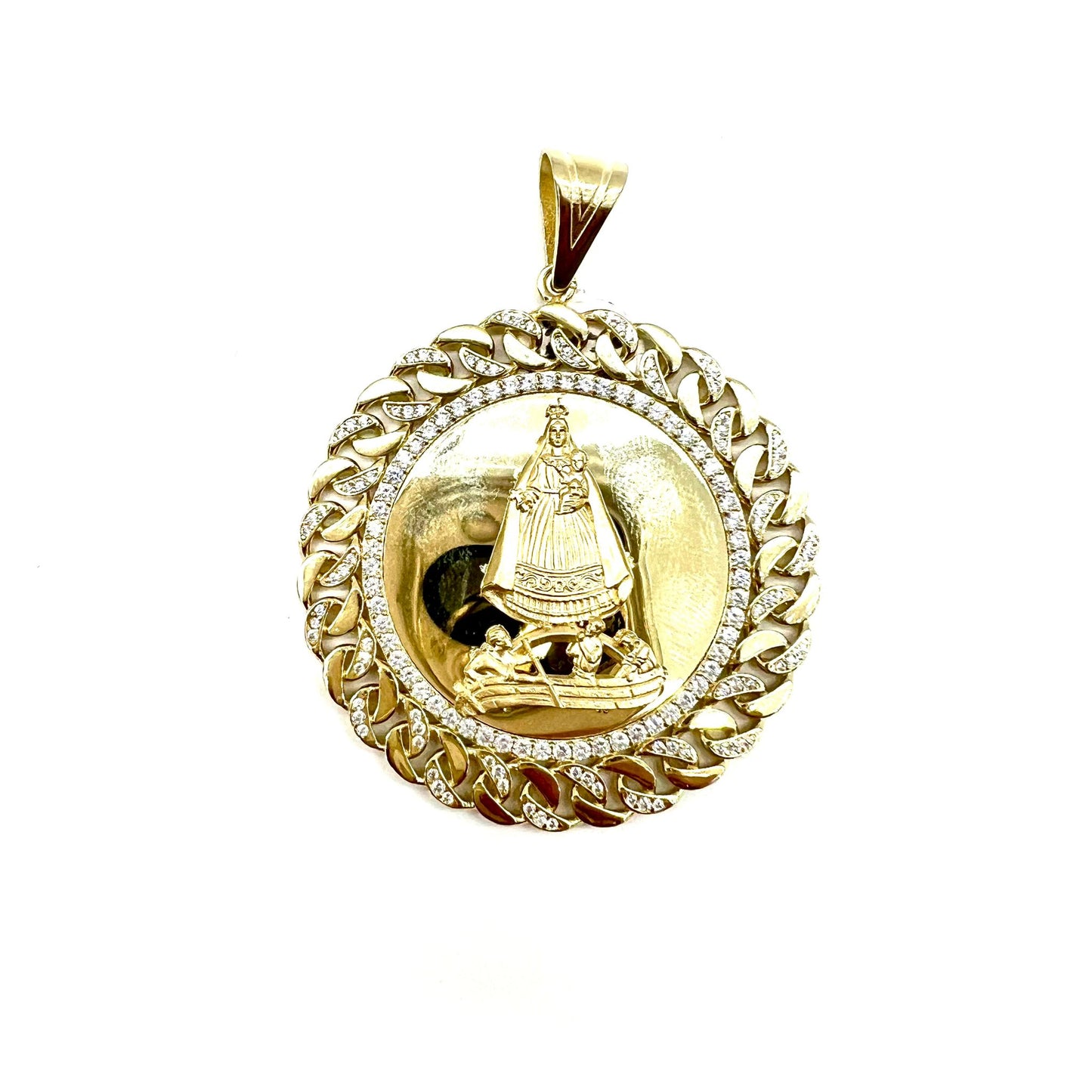 Dije de la Caridad del Cobre Oro 14K