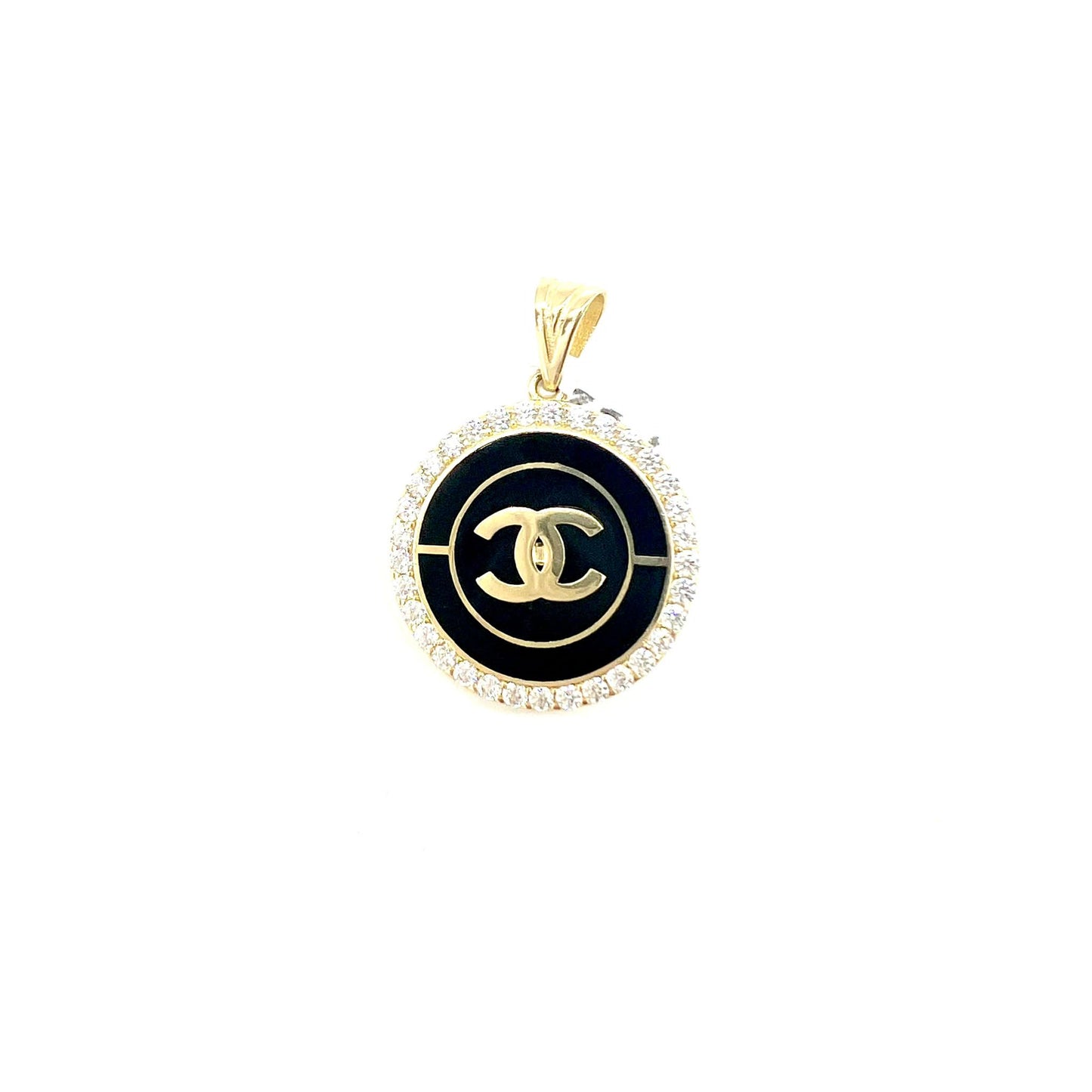 Dije CC Diamond Black Oro 14K