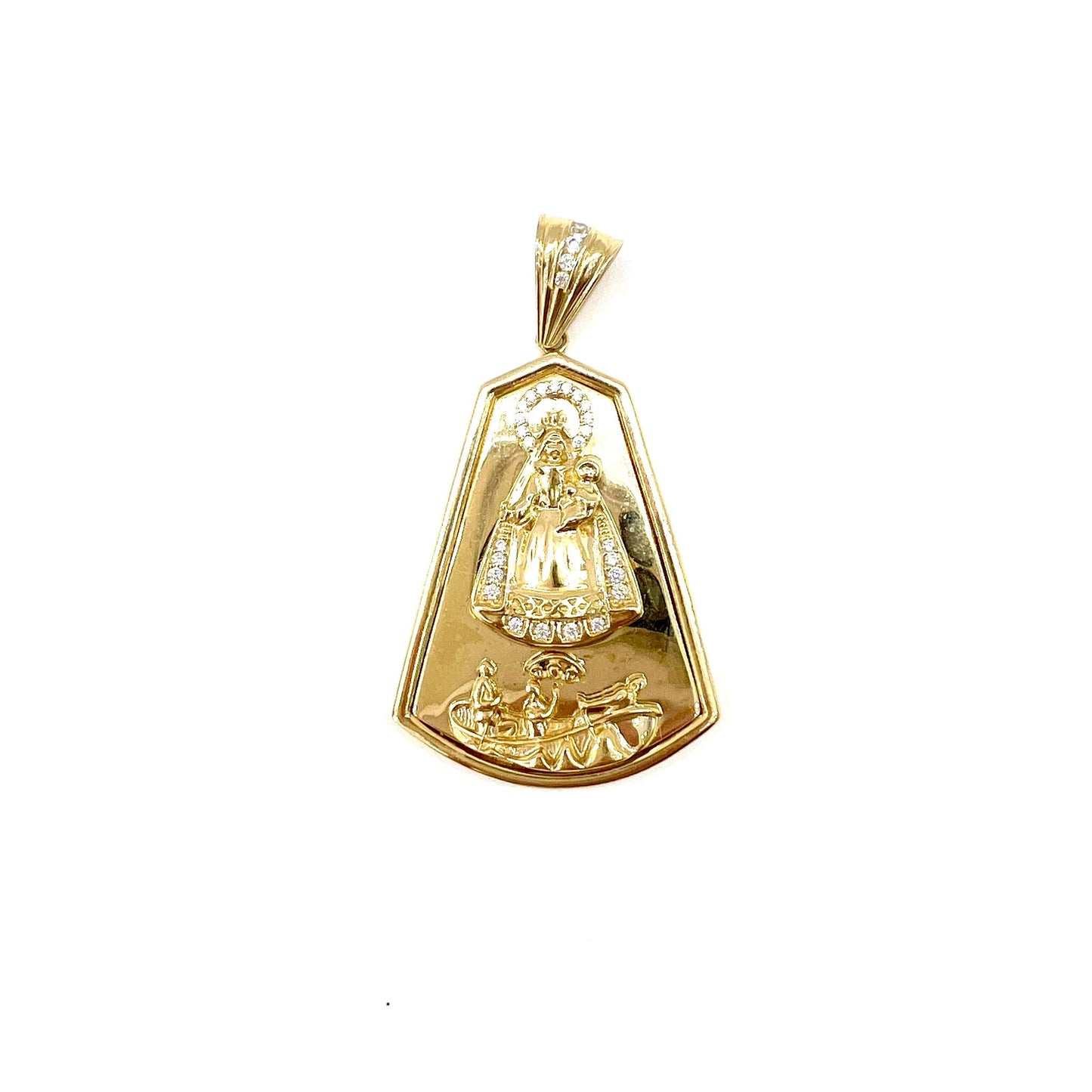 Dije Caridad del Cobre Diamond Oro 14K