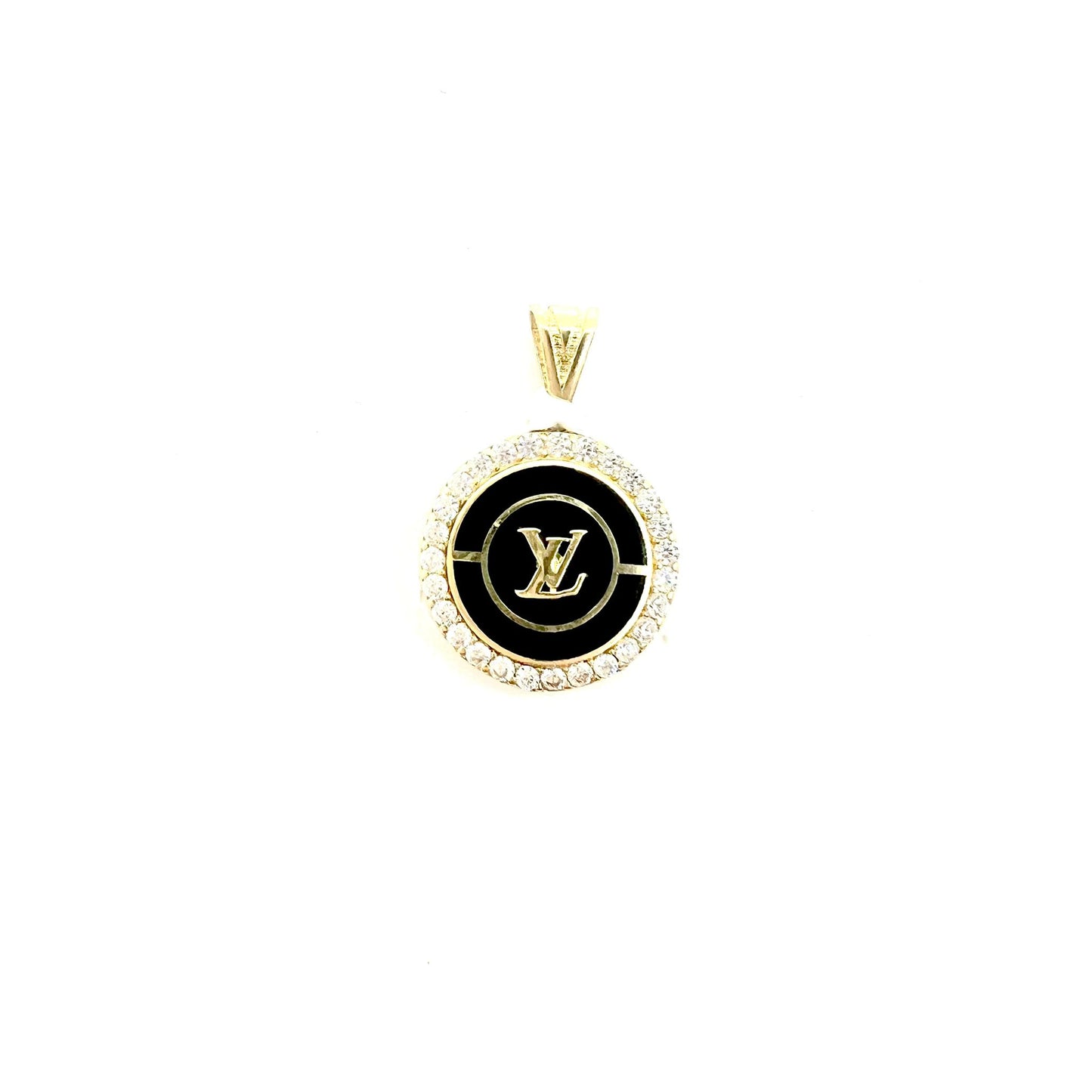 Dije Louis Vuitton Diamond Black Oro 14K