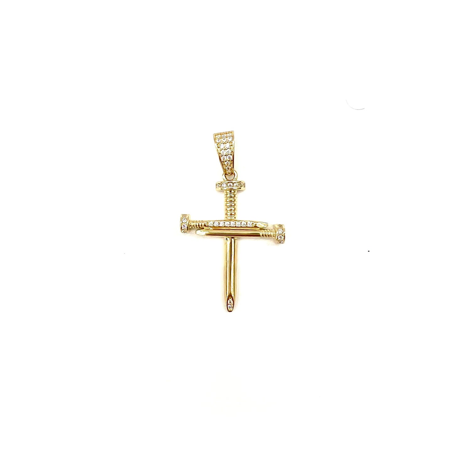 Dije de Crucifijo Diamond Oro 10K