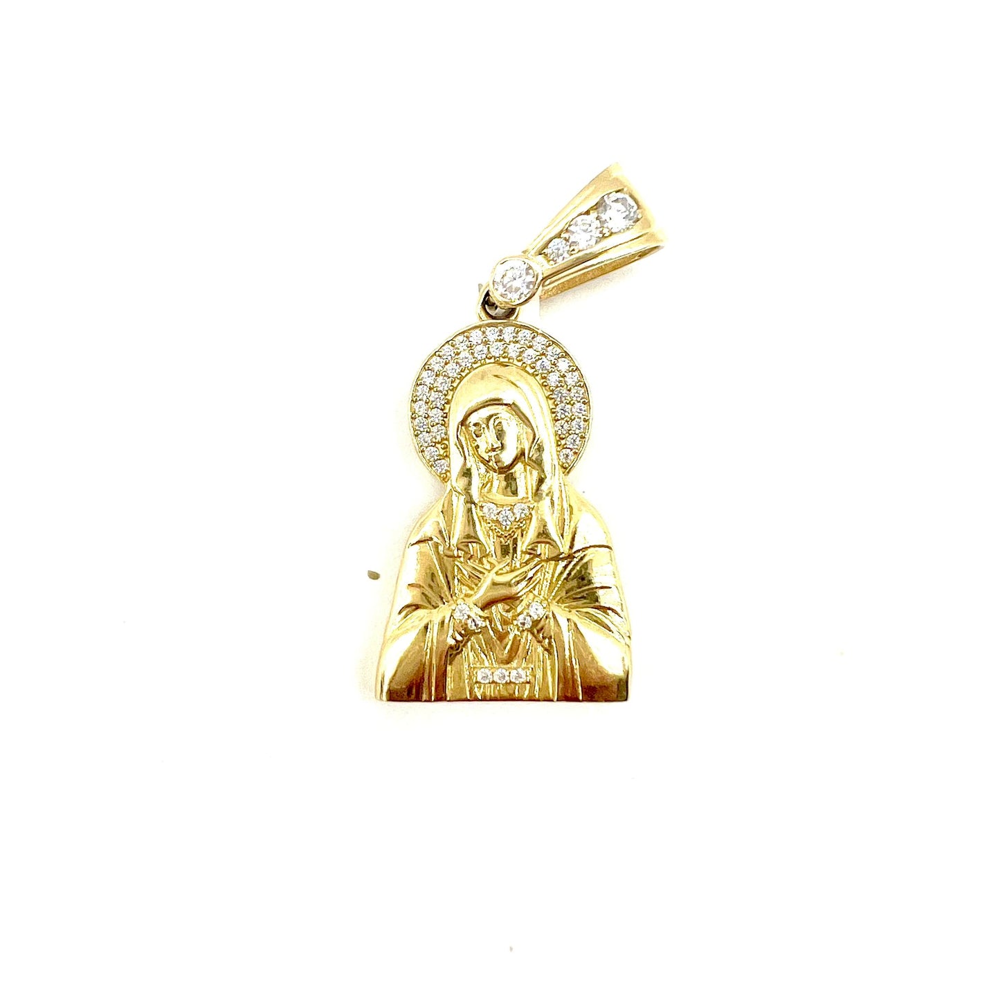 Dije de Virgen de Guadalupe Diamond Oro 14K