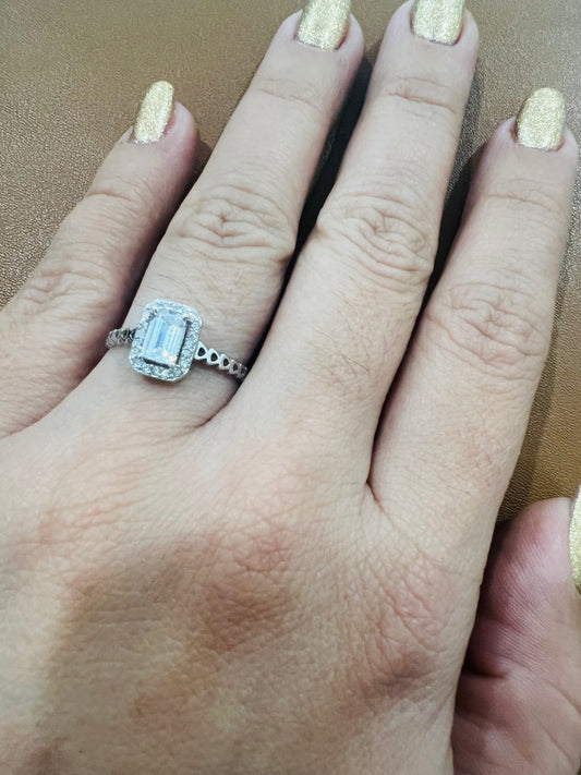 Anillo De Oro Blanco 10K