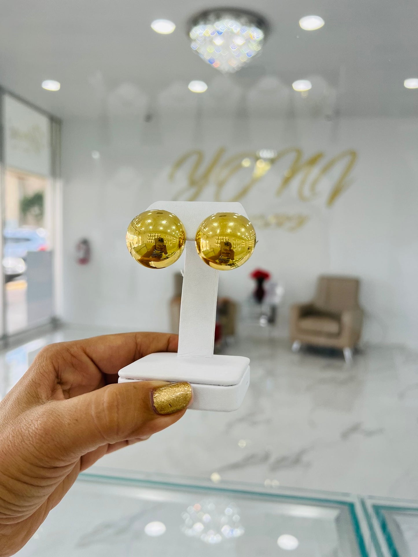 Aretes de omega 14k