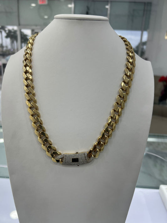 Cadena 14k semisolida