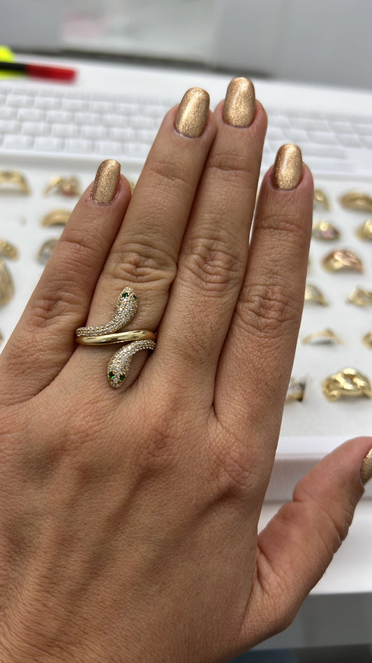 Anillo De Serpiente 14k