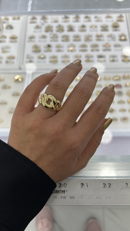Anillo Estilo Cadena 14k