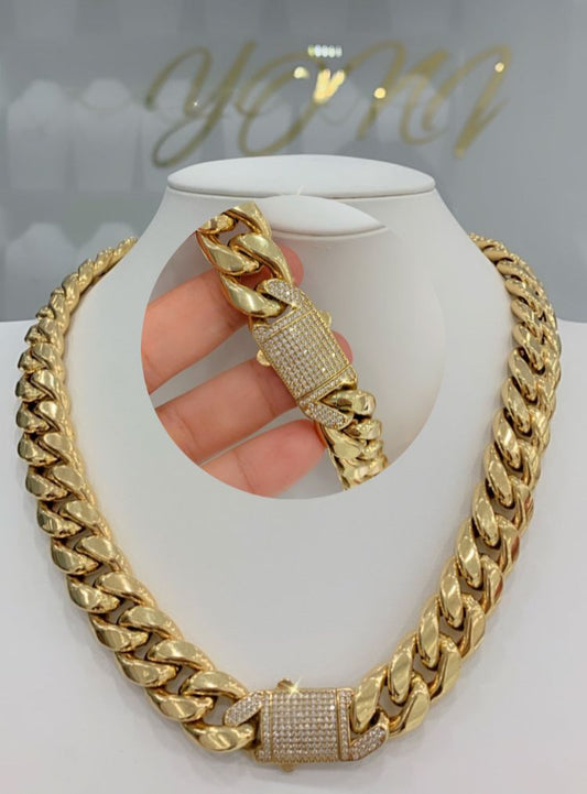 Cadena Estilo Mónaco 14K