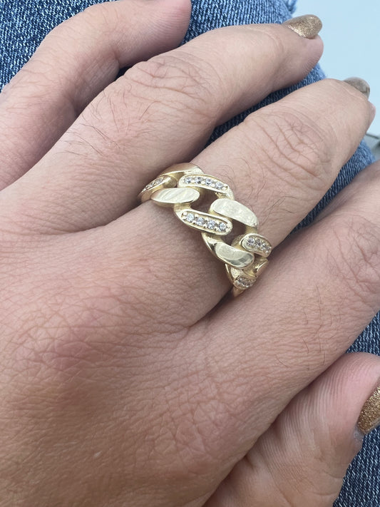 Anillo Estilo Cadena 10K