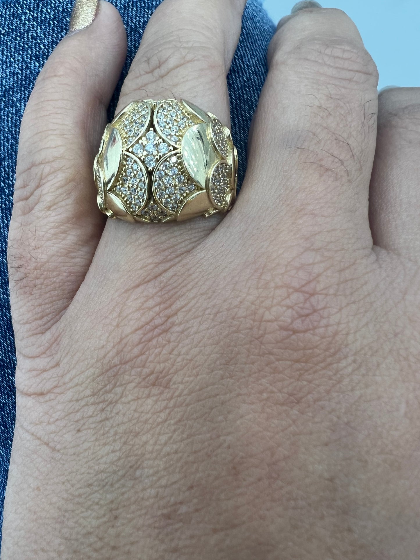 Anillo De Mujer De Piel De Serpiente 10K