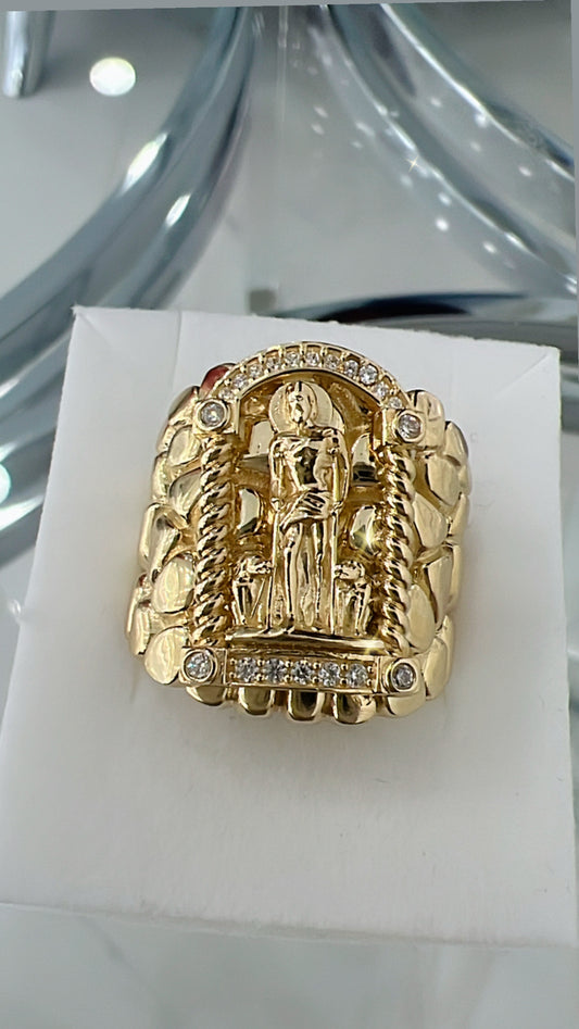 Anillo De Hombre De San Lazaro 10K