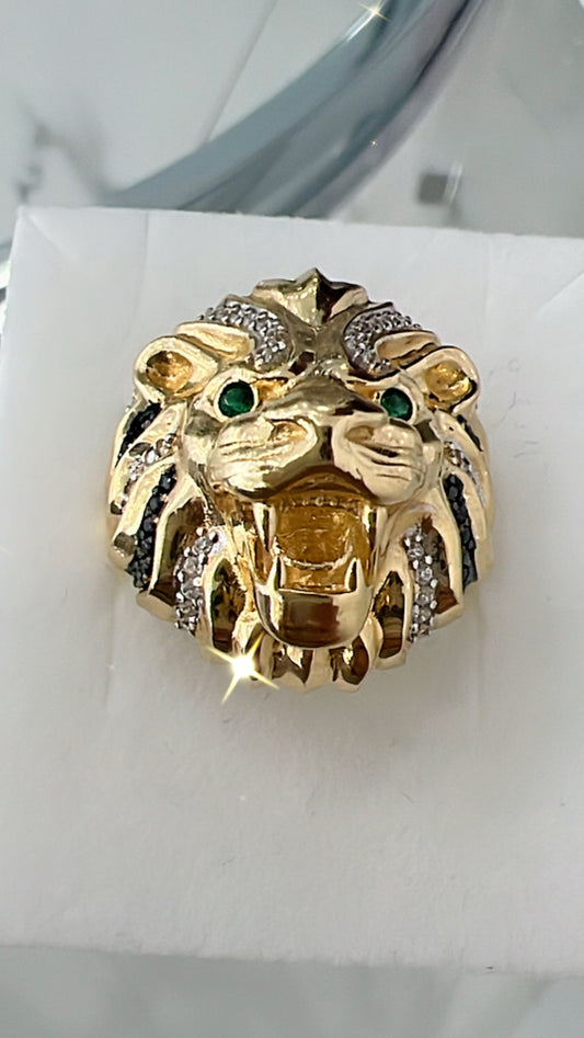 Anillo De Hombre De León 14K