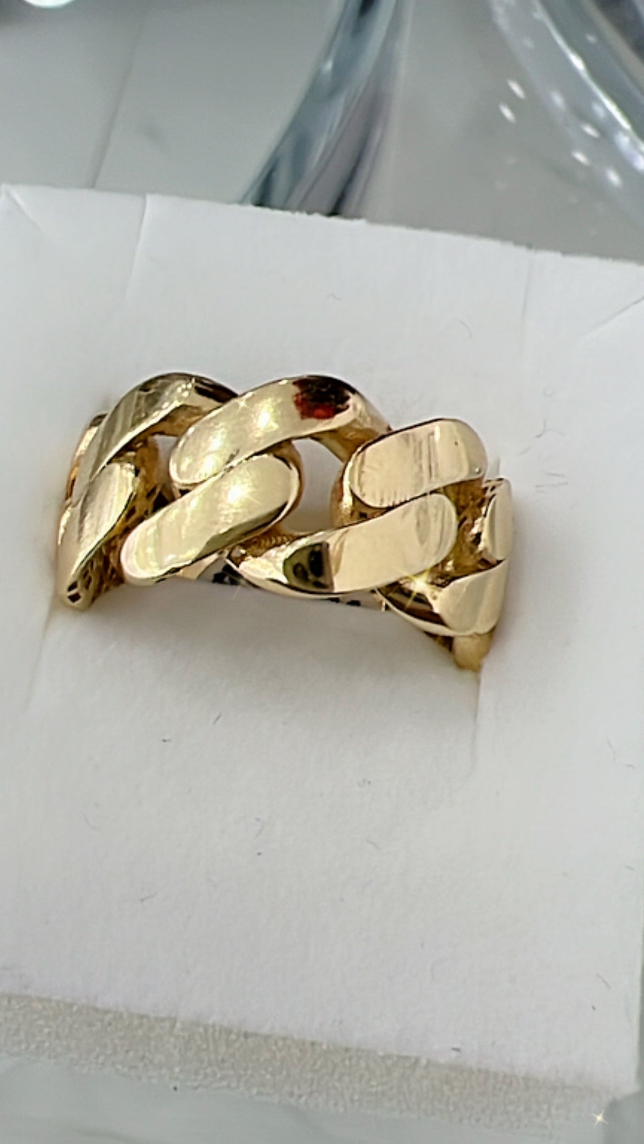 Anillo De Hombre Estilo Cadena 14K