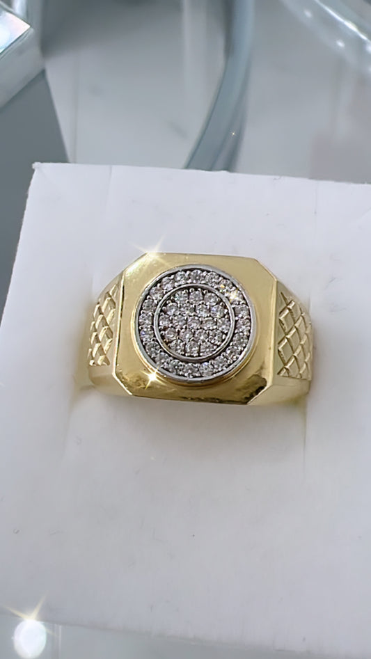 Anillo De Hombre Redondo 10K