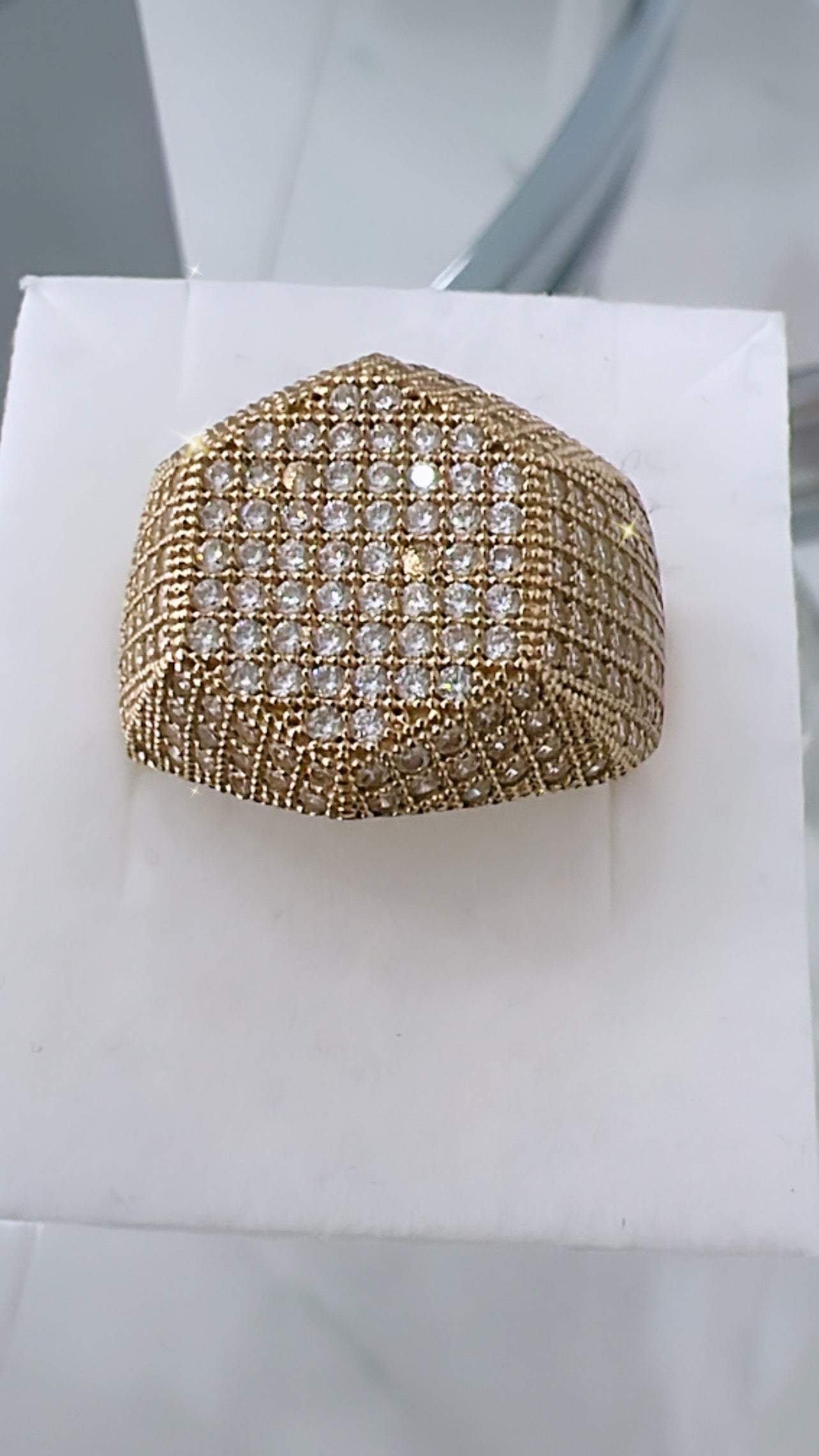 Anillo De Hombre Hexagonal 10K