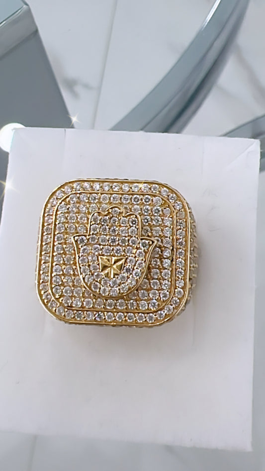 Anillo De Mano De Fatima 10k