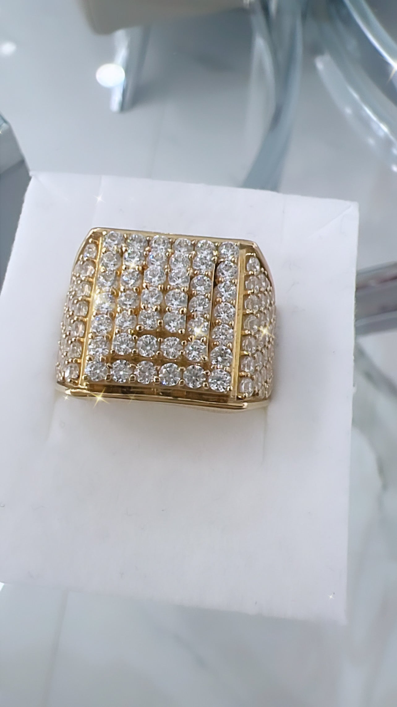 Anillo De Hombre Rectangular 10K