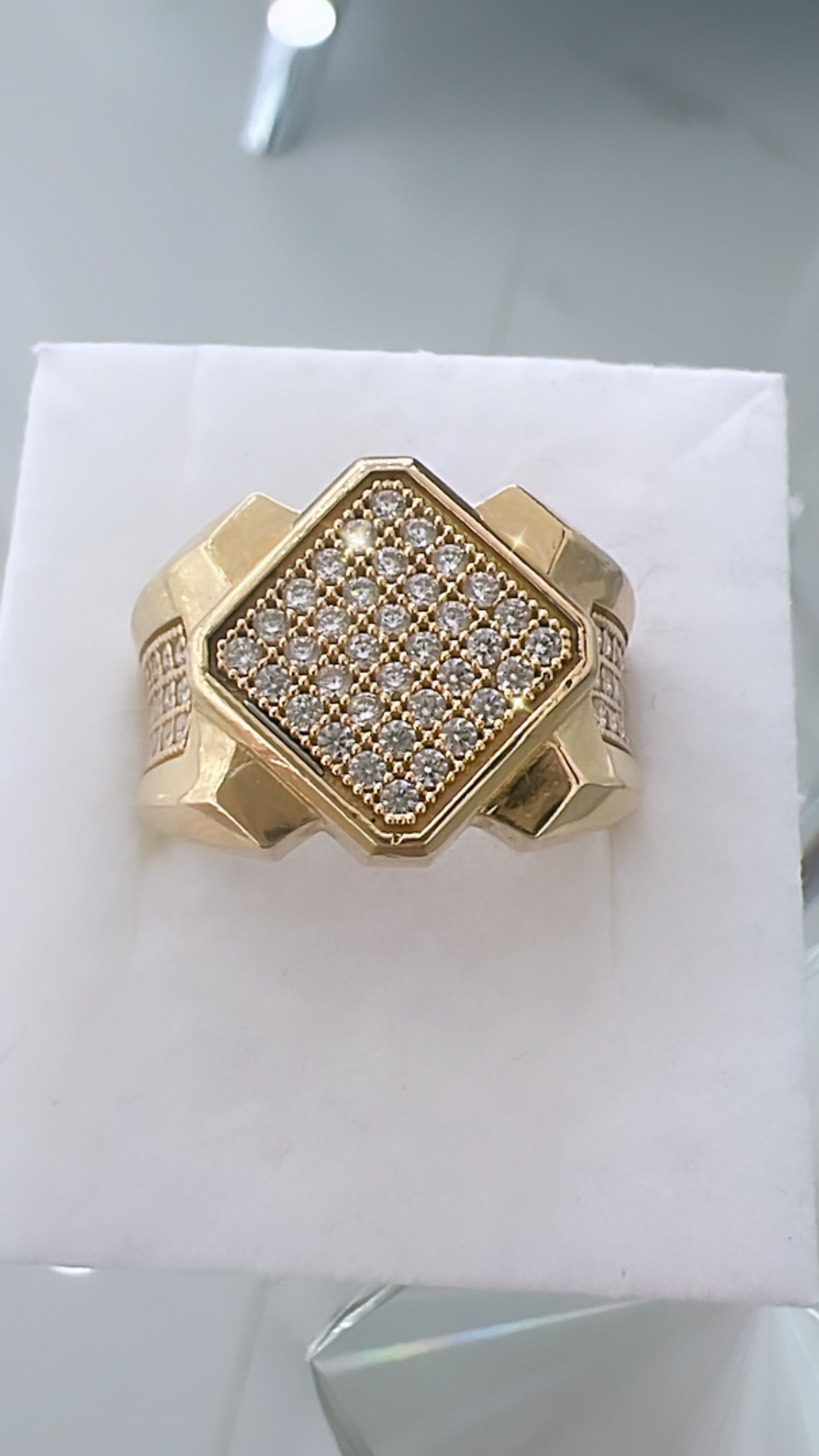 Anillo De Hombre Rombo 10K