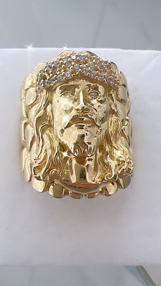 Anillo De Hombre De Cristo 10K