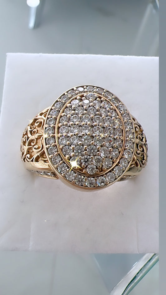 Anillo De Hombre Ovalado 10K