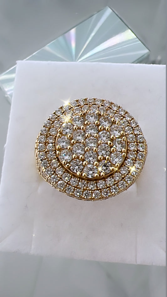 Anillo De Hombre Redondo 14K
