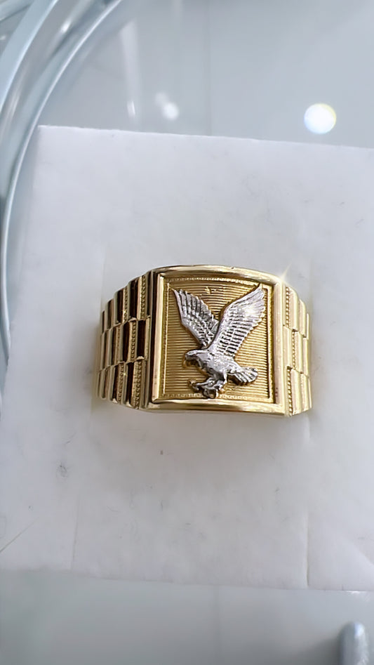 Anillo De Hombre De Águila 10K