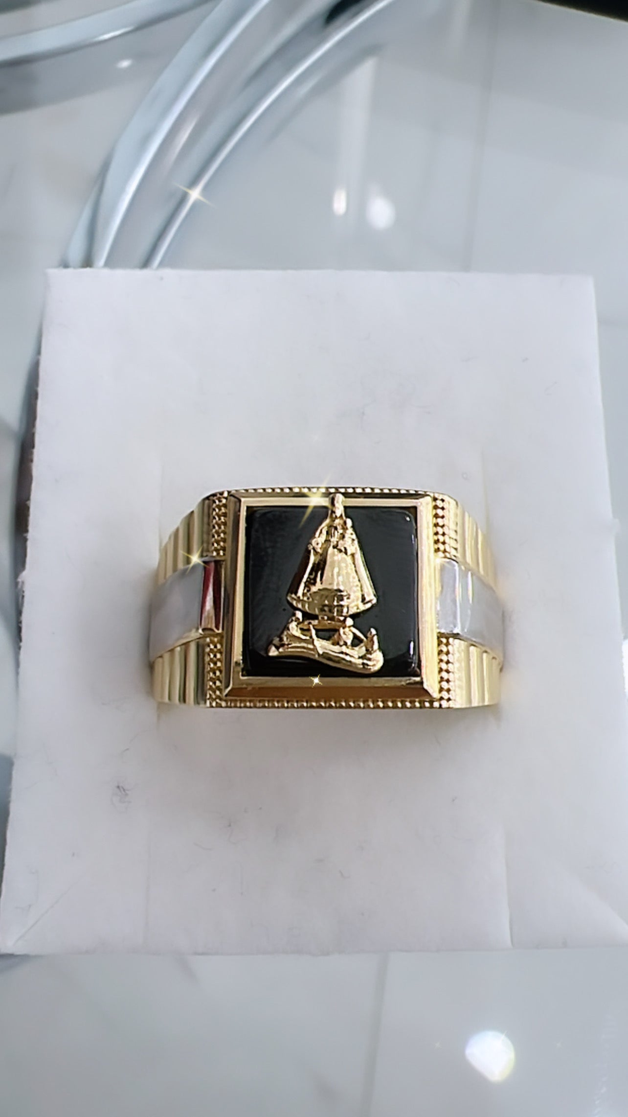 Anillo De Hombre De La Caridad Del Cobre 14K