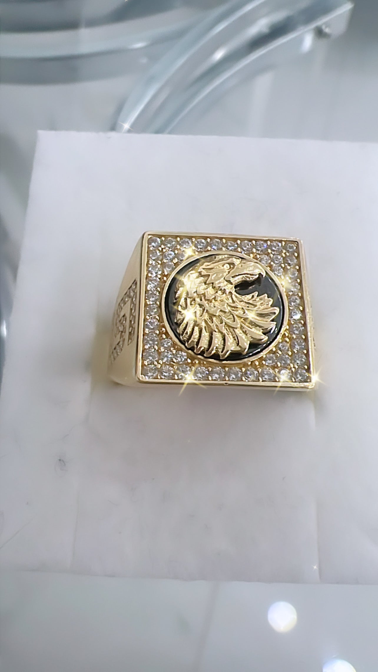 Anillo De Hombre De Águila 14K