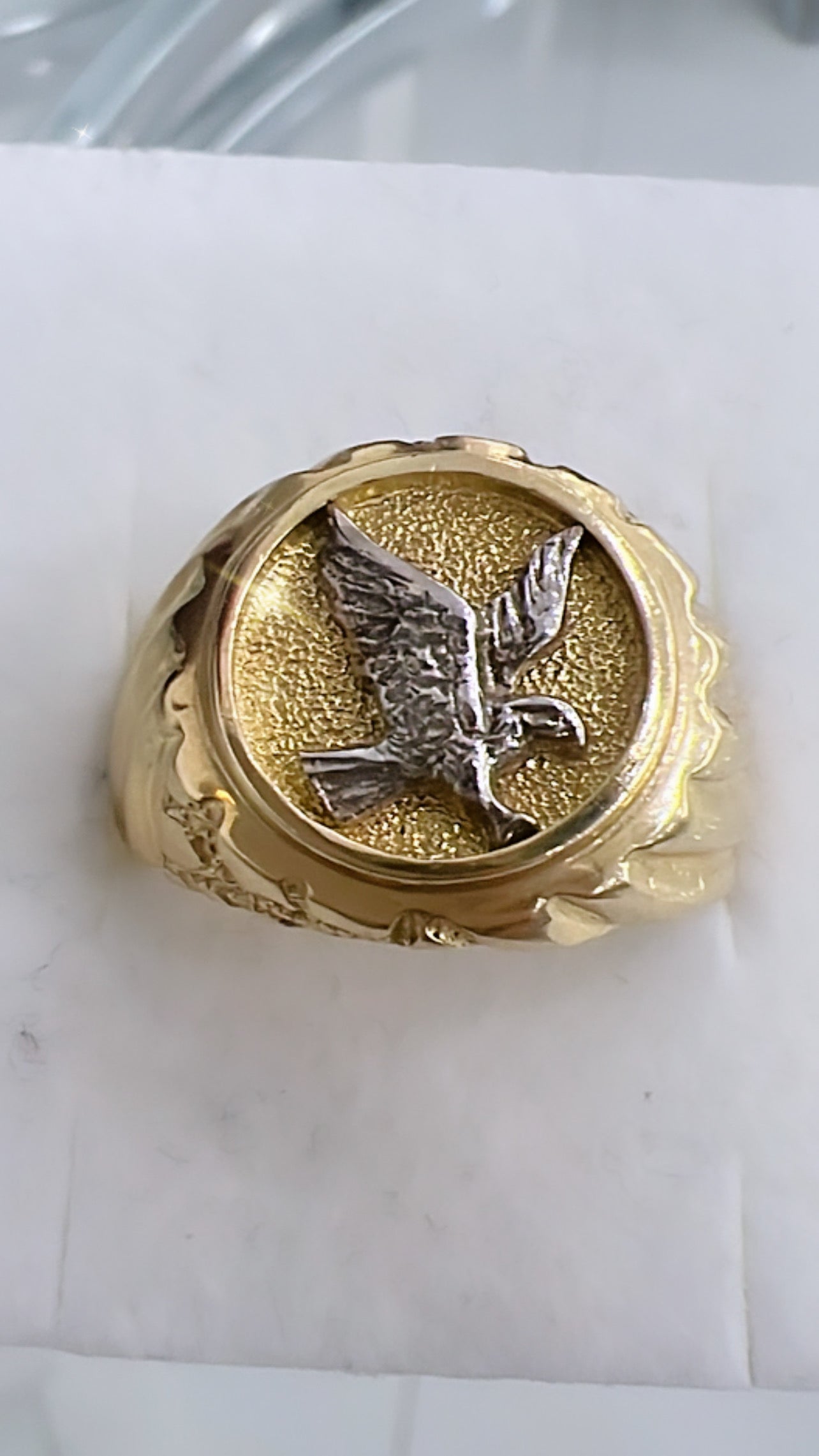 Anillo De Hombre De Águila 10K