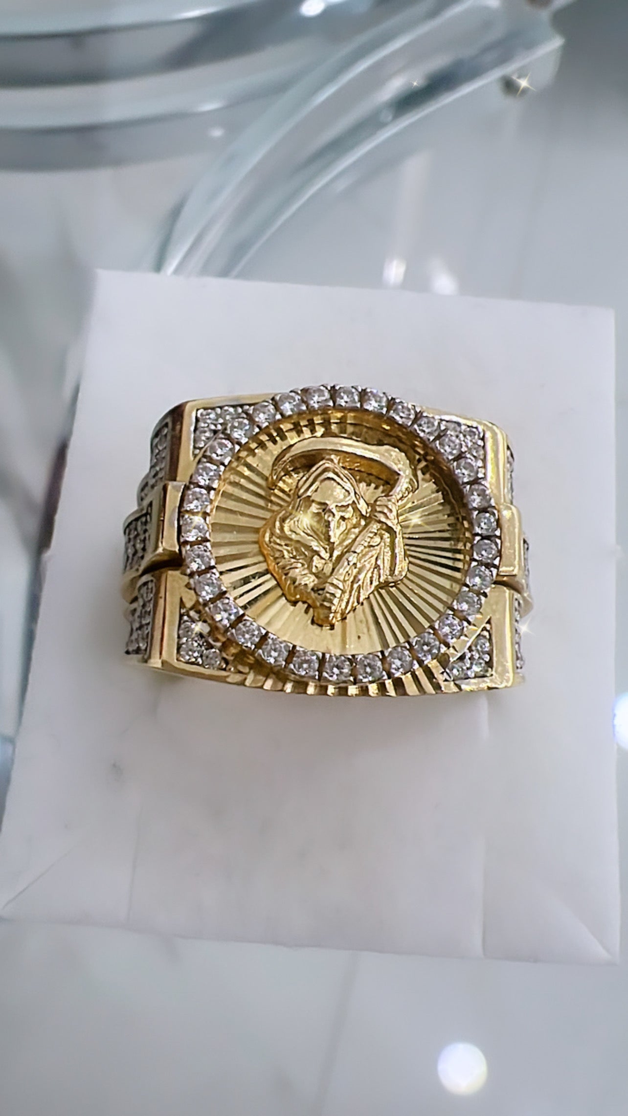 Anillo De Hombre De La Santa Muerte 10K