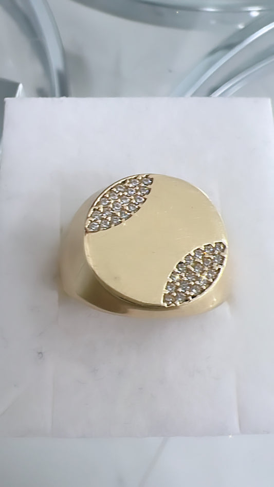 Anillo De Hombre Redondo 10K