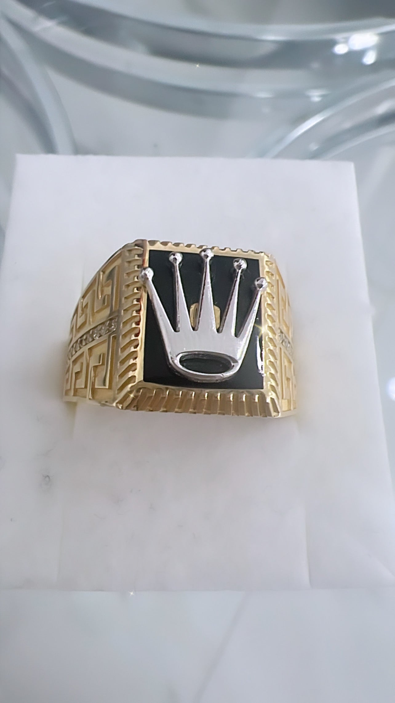 Anillo De Hombre De Corona 14K