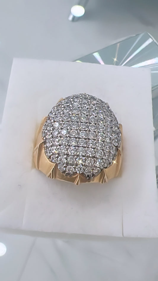 Anillo De Hombre Redondo 14K