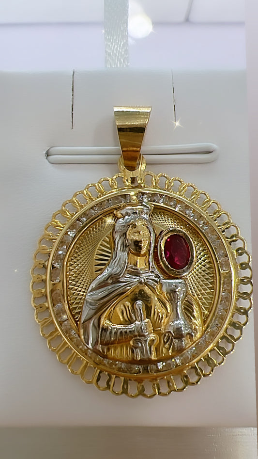 Dije Virgen De La Santa Bárbara 10k