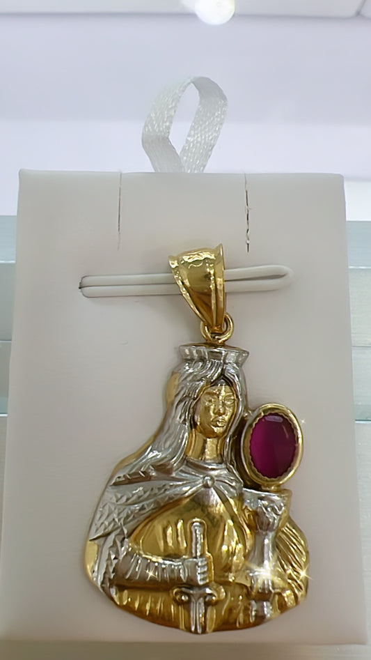 Dije Virgen De La Santa Bárbara 10K