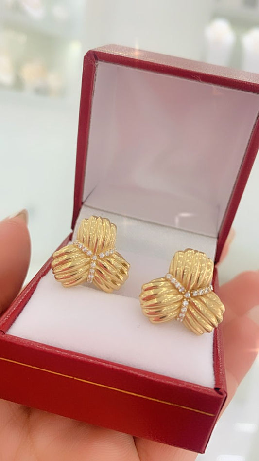 Aretes omega 14k