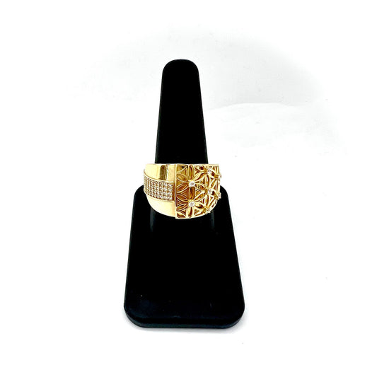 Anillo Flores Oro 14K