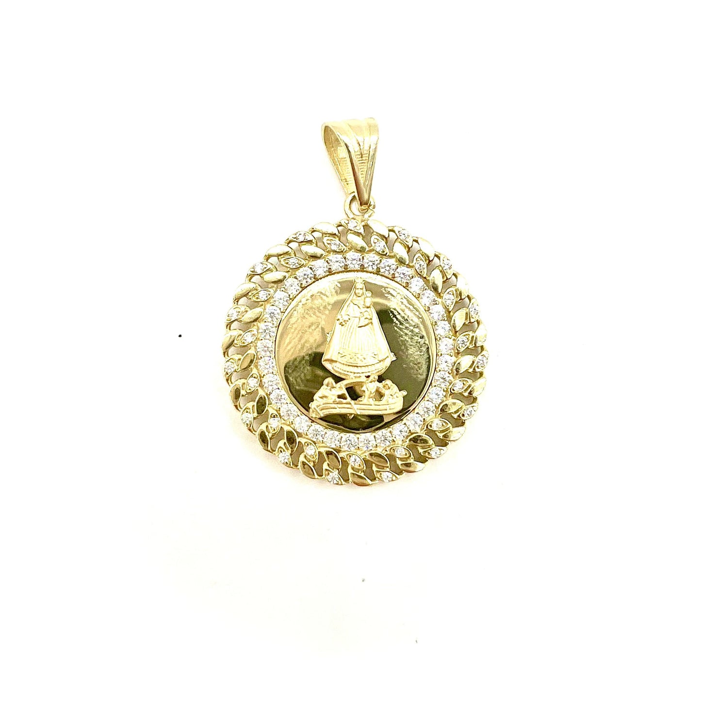 Medalla de la Caridad del Cobre Diamond Oro 14K