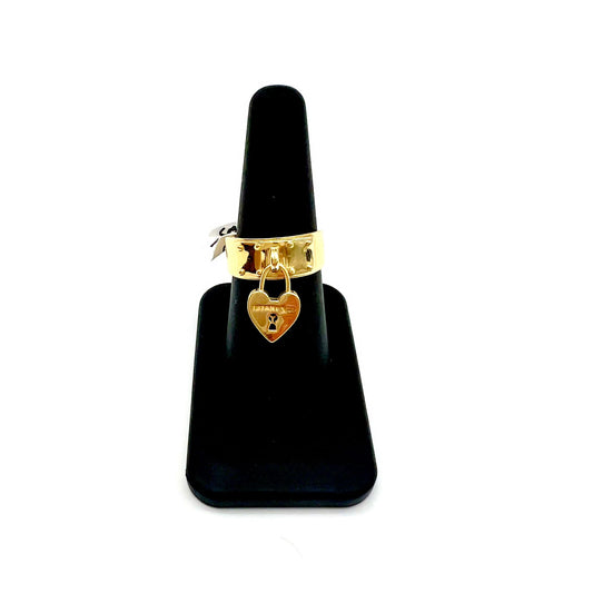 Anillo De Mujer De Candado del Amor 14K