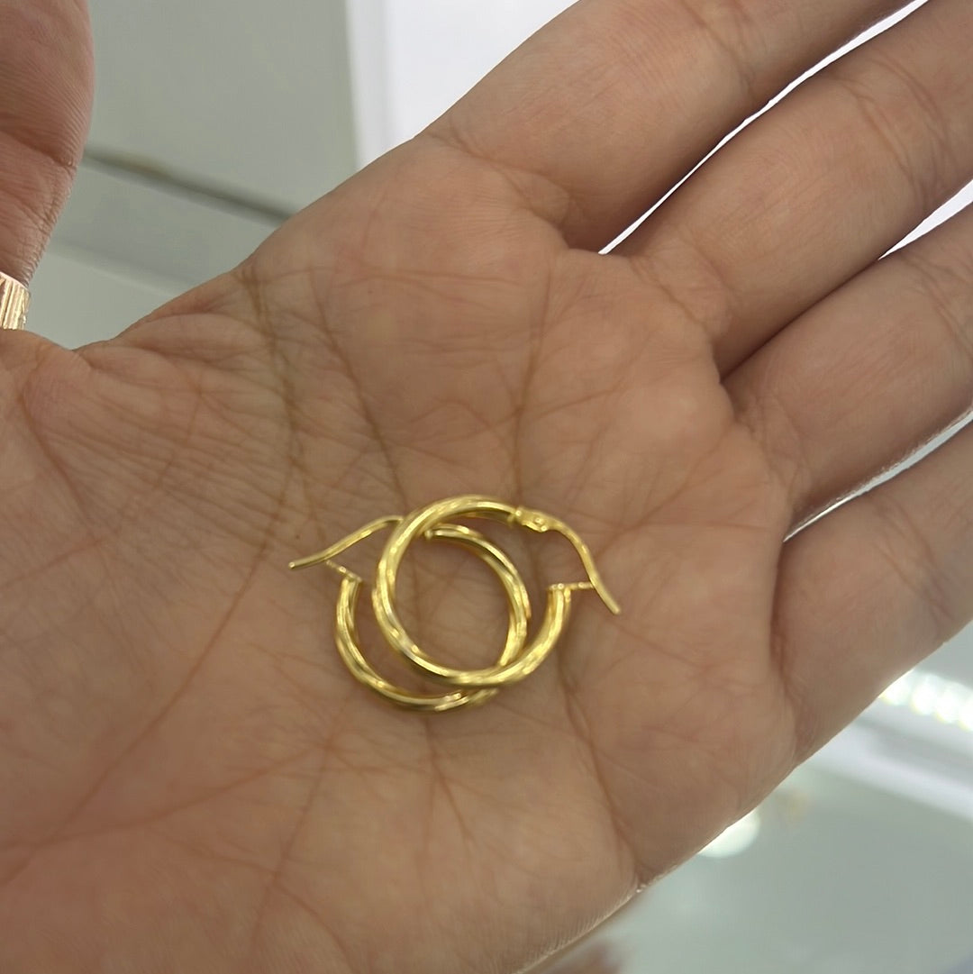 Argollas Trenzadas Oro 10K – Yoni Jewelry