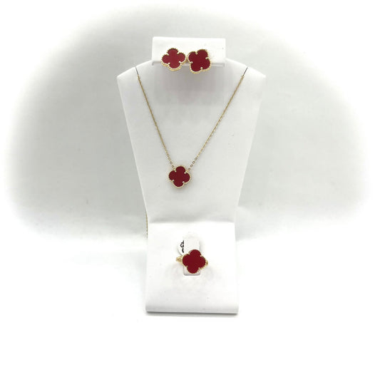 Set Van Cleef Rojo Oro 14K